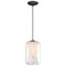 Access Lighting IBiza, LED Pendant, Black Finish, White Marble Glass 29010LEDDLP-BL/WMB - alternate 1